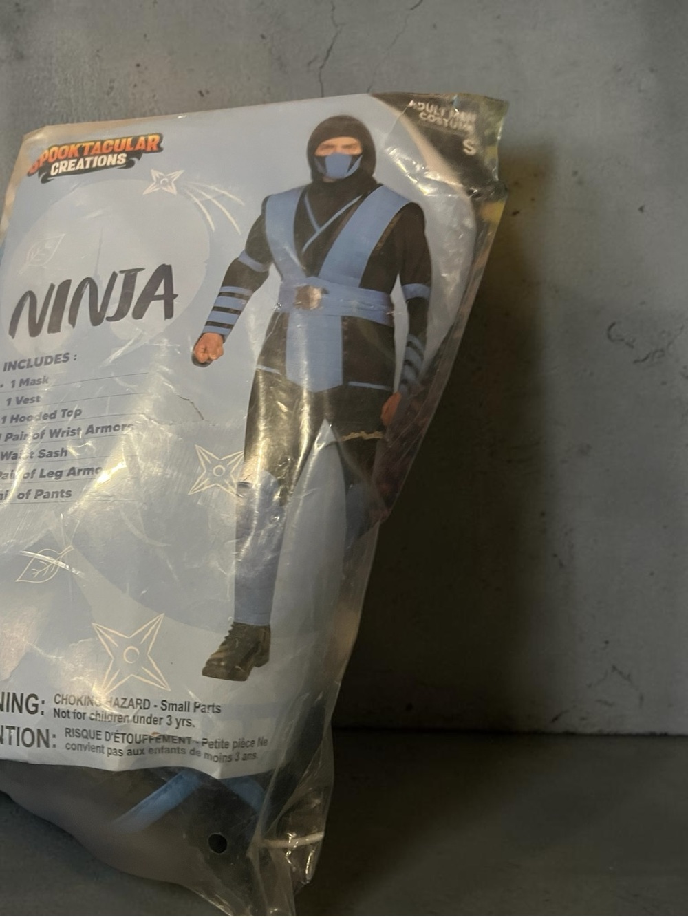 🥷 Men’s Blue Ninja Costume Set – Adult Halloween Cosplay Costume Adult Men Size